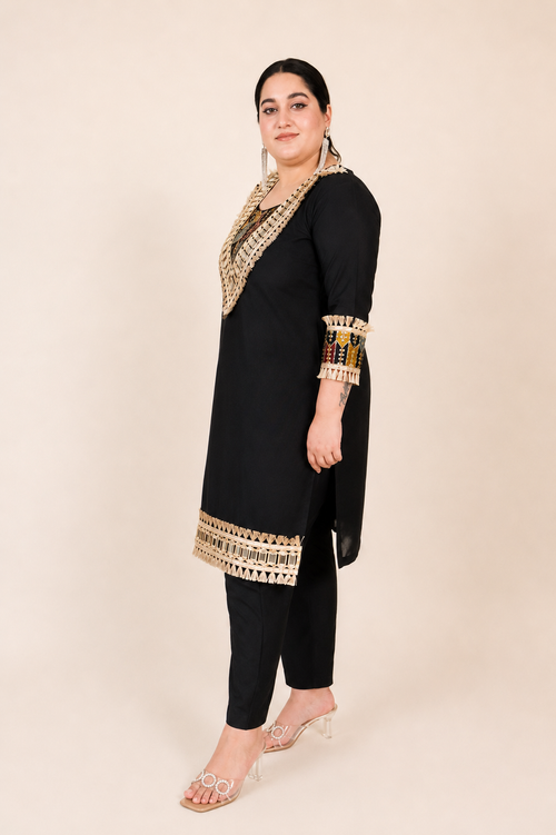 Plus Size Heavy Mirror Work Co-ord Set