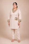 Plus Size Mirror Work Co-ord Set with Pockets