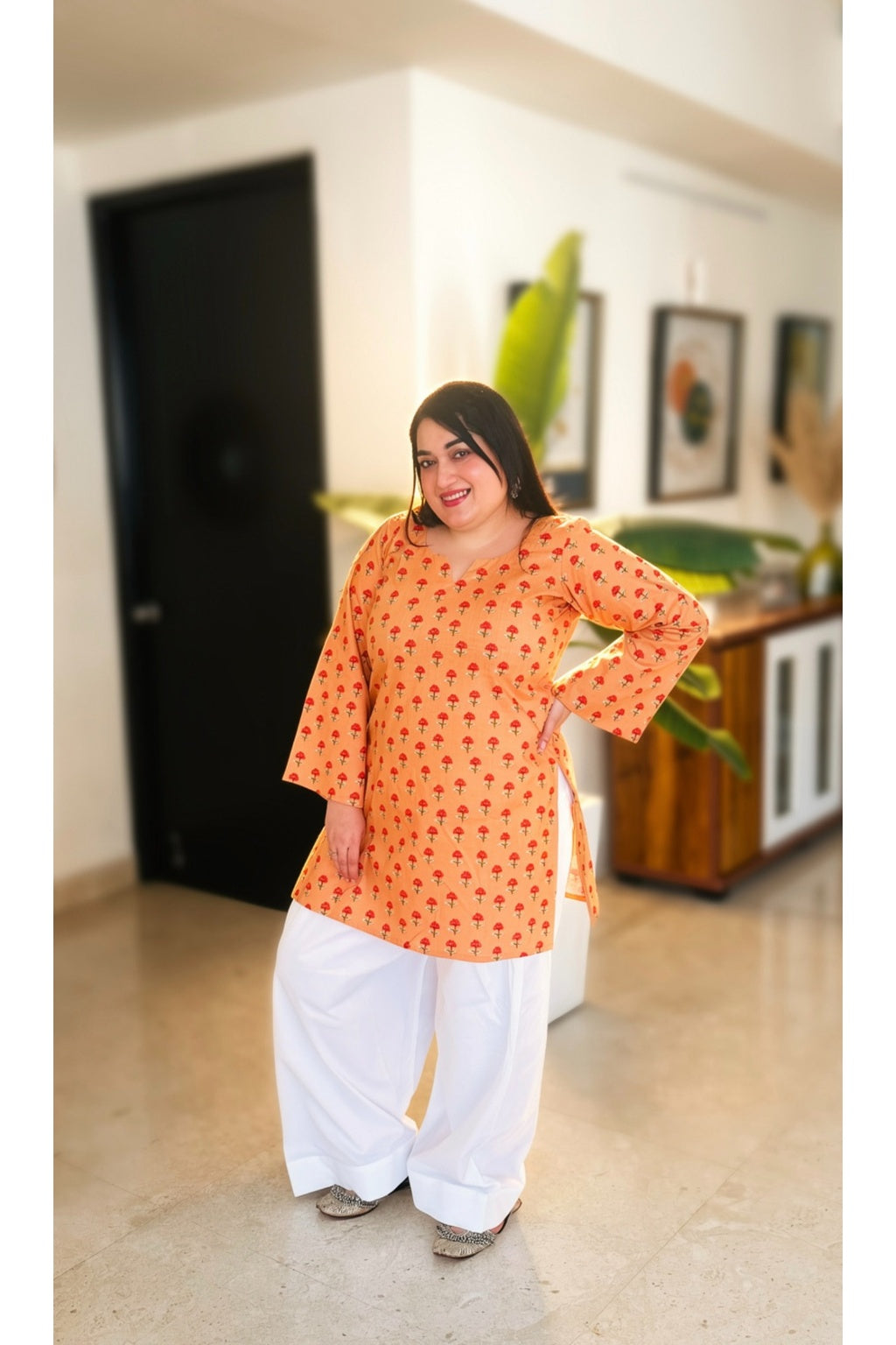 Pretty Peach Farshi Co-ord set